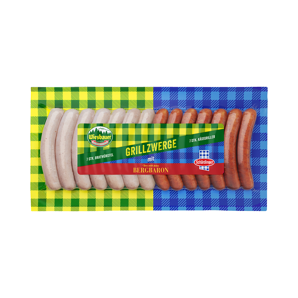 5 300g Pg Wiesbauer Grillzwerge mit Bergbaron 