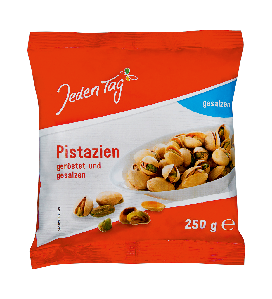 22 250gr Bt Jeden Tag Pistazien geröstet + gesalzen 