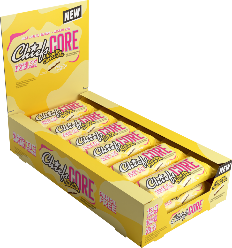 12 40g Rg Chiefs Protein Core Bar Vanilla Cheesecake 