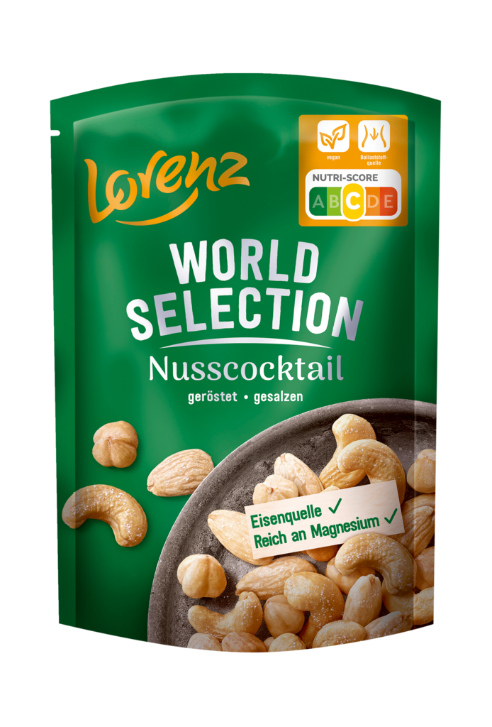 12 100g Pg Lorenz Nusscocktail geröstet und gesalzen  