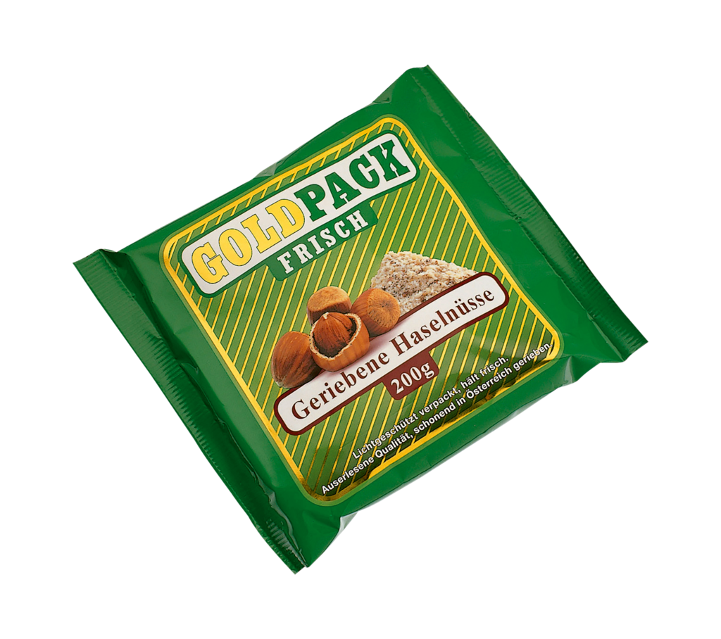 10 200g Pg Goldpack Frisch Haselnüsse gerieben 