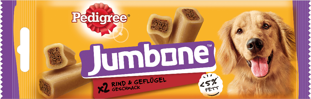 12 180g Pg Pedigree Hundefutter Jumbone Rind & Geflügel 
