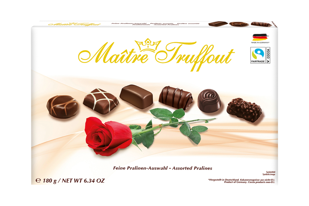 8 180g Pg Maitre Truffout Pralinenmischung Rose  