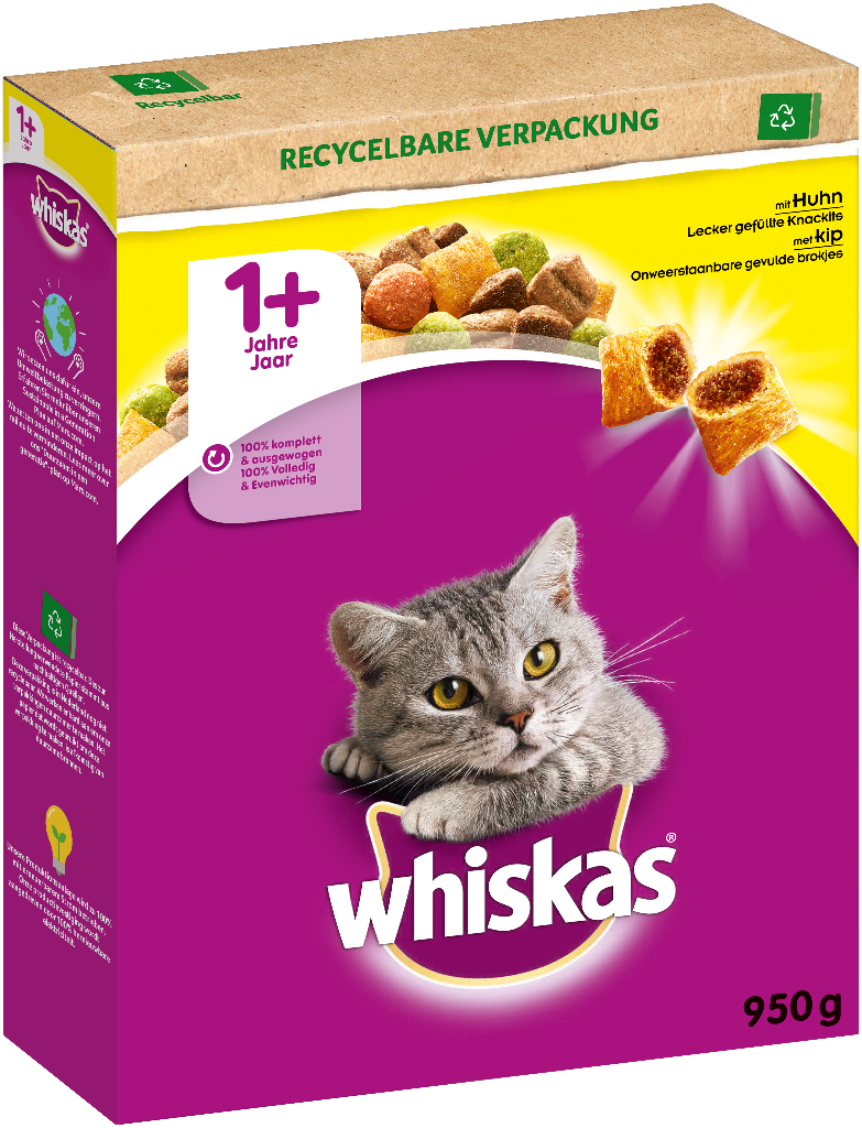 5 950grPg Whiskas Katzenfutter Trocken Huhn 1+ 