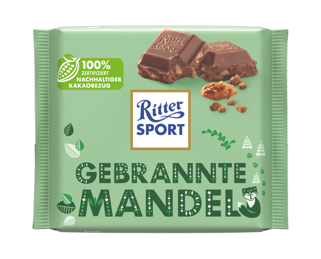 12 100grTa Ritter Sport Gebrannte Mandel 