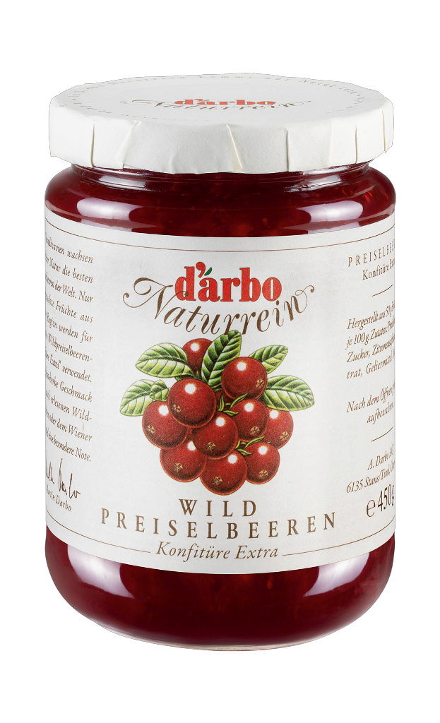 6 450gr Gl Darbo Wildpreiselbeer Konfitüre 