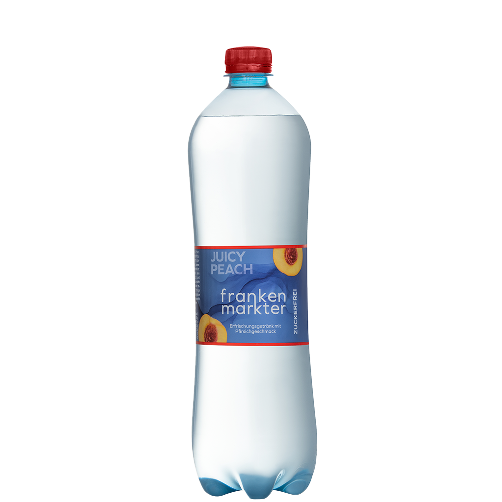 6 1.00l Fl Frankenmarkter Mineral Pfirsich zuckerfrei PET EWP 