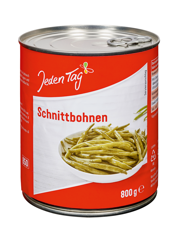 12 800grDs Jeden Tag grüne Schnittbohnen fein 