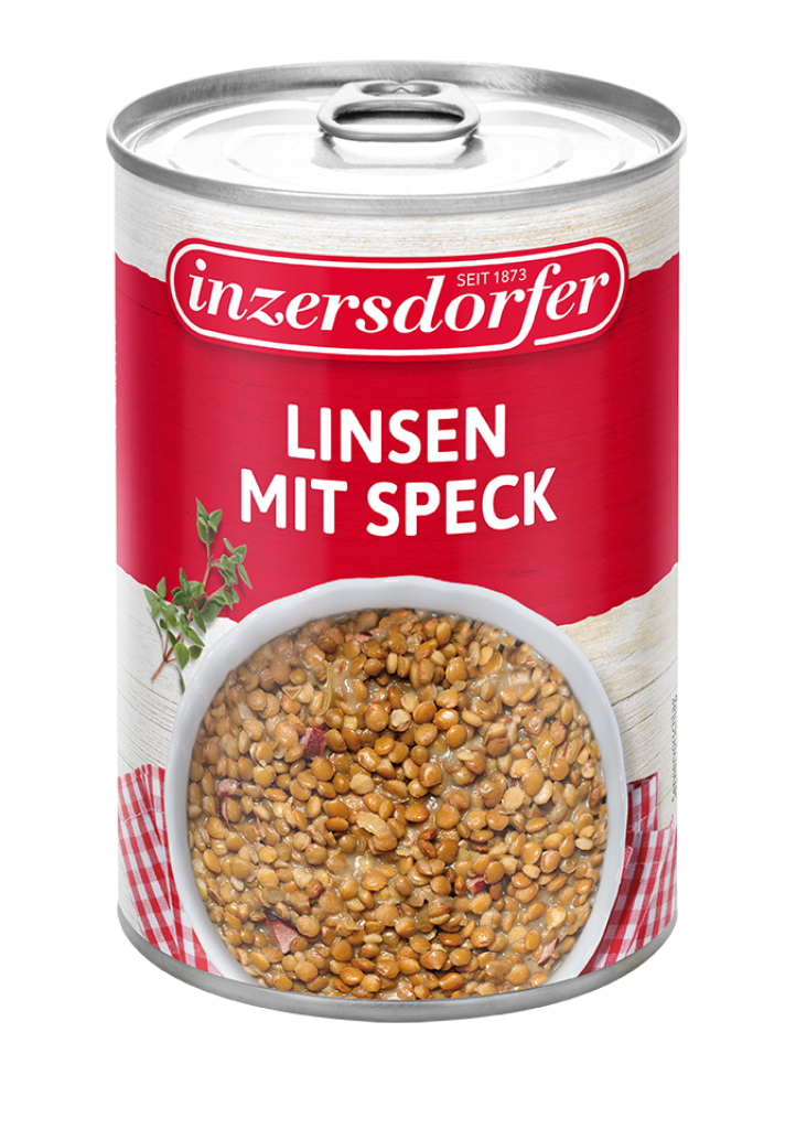 6 400gr Ds Inzersdorfer Linsen mit Speck 