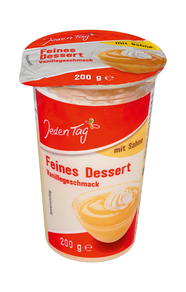 20 200g Be Jeden Tag Vanillepudding mit Sahne 