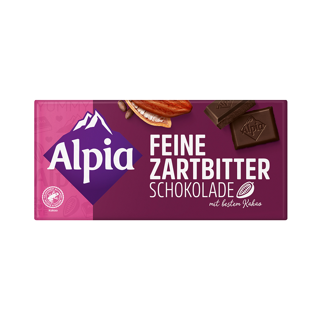 20 100g Ta Alpia Feine Zartbitter Schokolade 