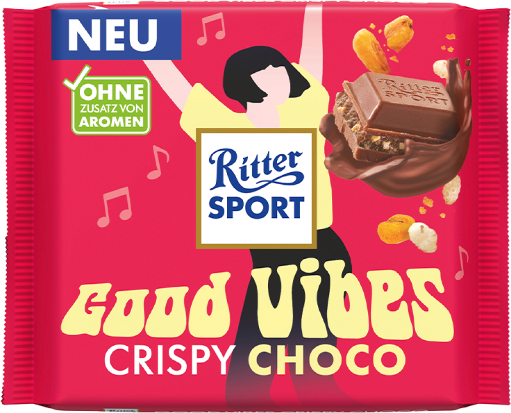 12 100g Ta Ritter Sport Tasty Vibes Crispy Choco 
