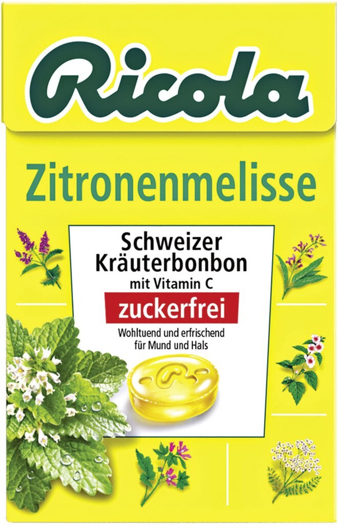 10 50g Pg Ricola Zitronenmelisse zuckerfrei 
