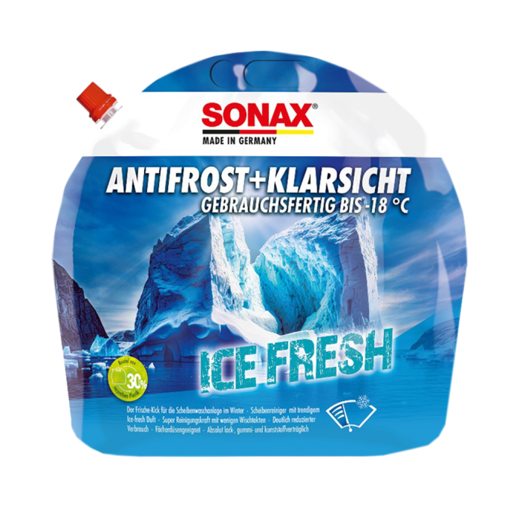 4 3.00l Bt Sonax Scheibenfrostschutz AntiFrost + KlarSicht gebrauchsfertig bis - 18° C Ice-fresh 