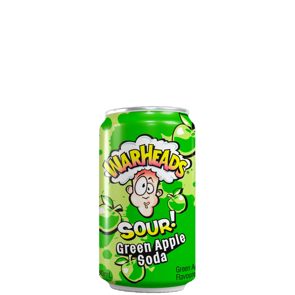 12 0.33l Ds Warheads Sour Green Apple Soda 