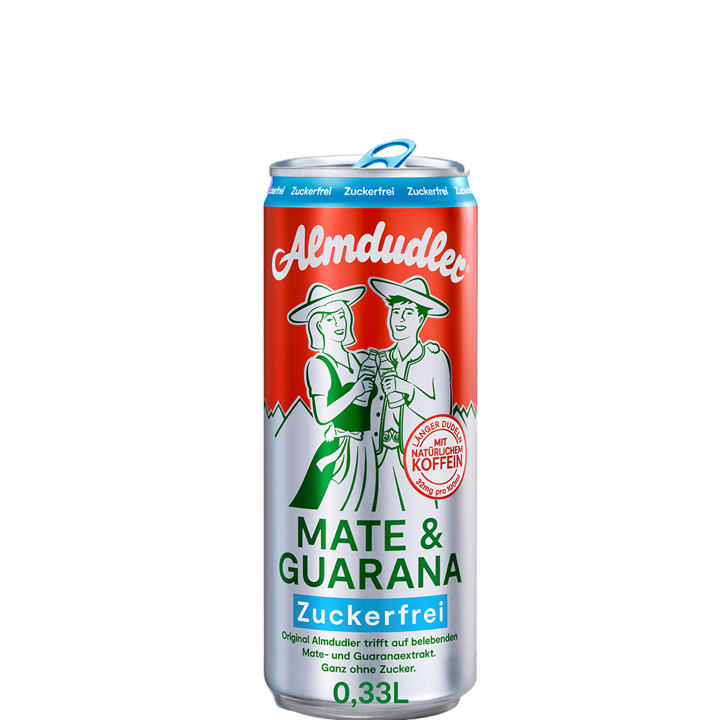 24 0.33l Ds Almdudler Mate Guarana zuckerfrei EWP 