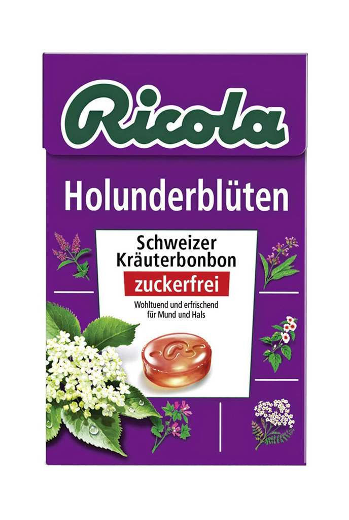 10 50g Pg Ricola Holunderblüte zuckerfrei 