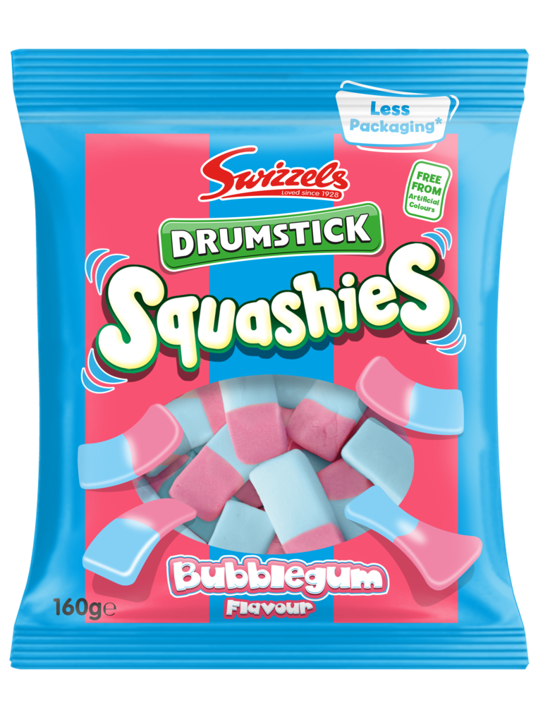 12 140grPg Swizzles Squashies Bubble Gum Drumstick 