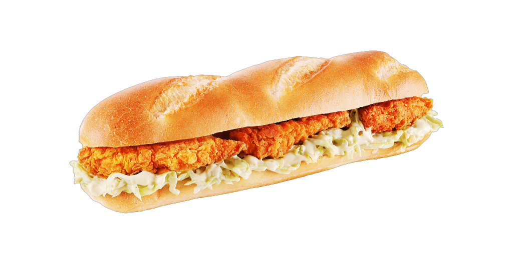 6 210grPg DELI Chicken Strips Baguette 