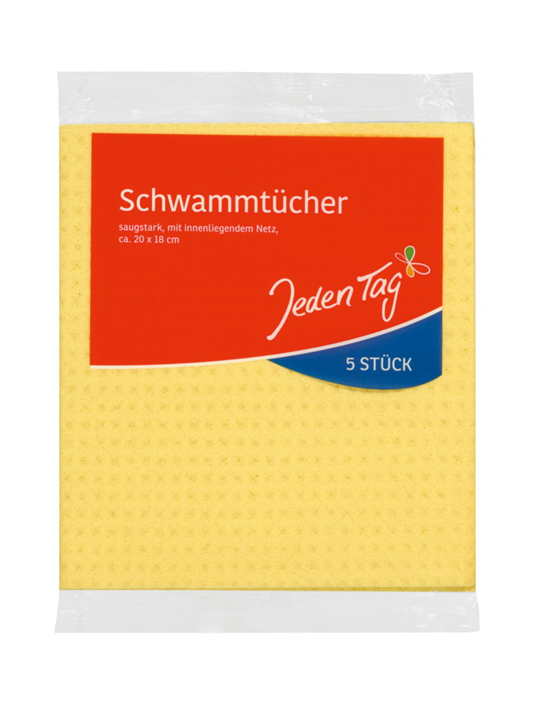 20 5Stk Pg Jeden Tag Schwammtuch farbig 