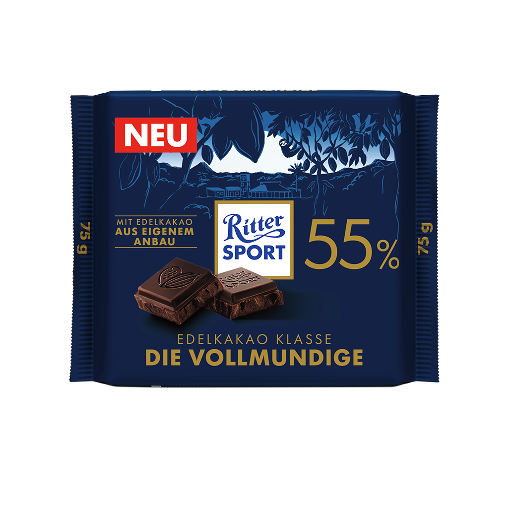 15 75g Ta Ritter Sport Edelkakao Die Vollmundige 55% 