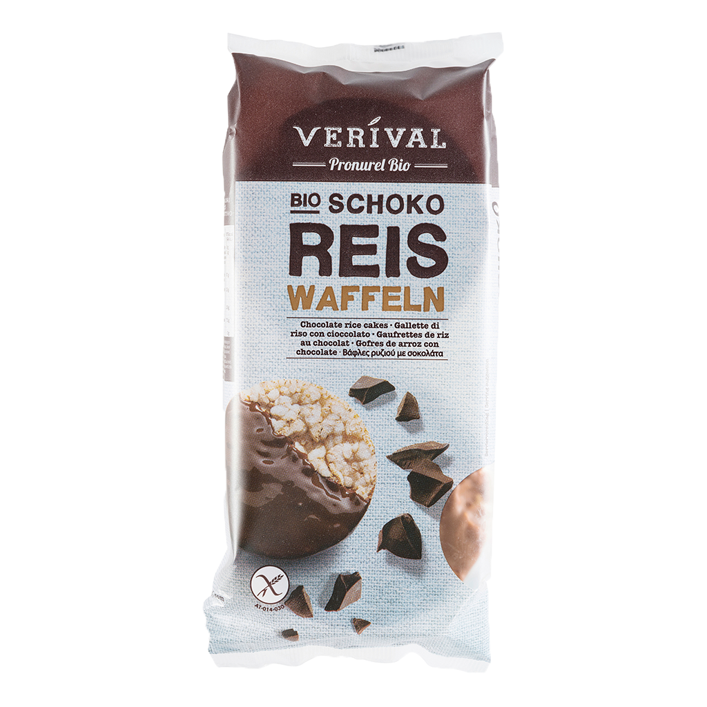12 100g Pg Verival BIO Schoko Reiswaffeln 