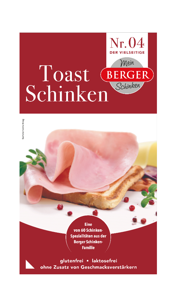5 200g Bt Berger Toast Schinken geschnitten 