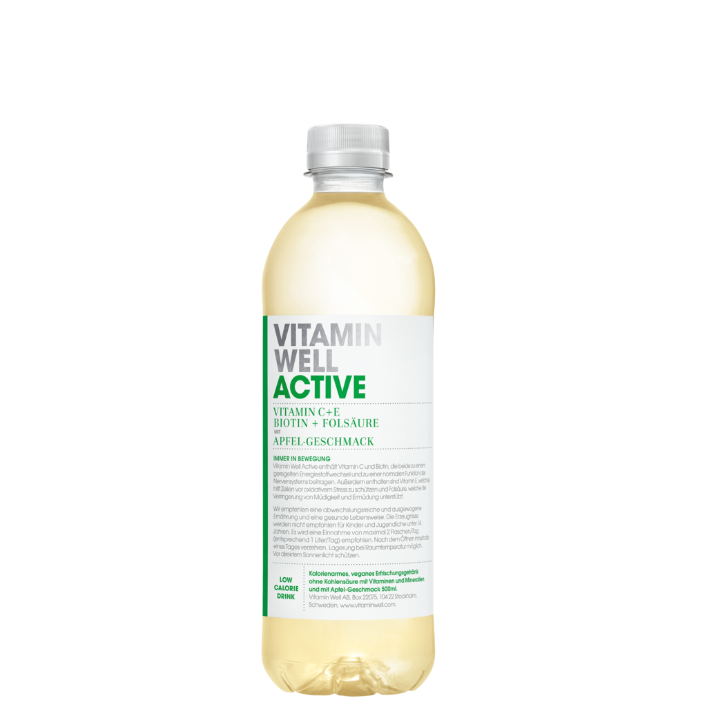 12 0.50l Fl Vitamin Well Active Apfel-Geschmack 