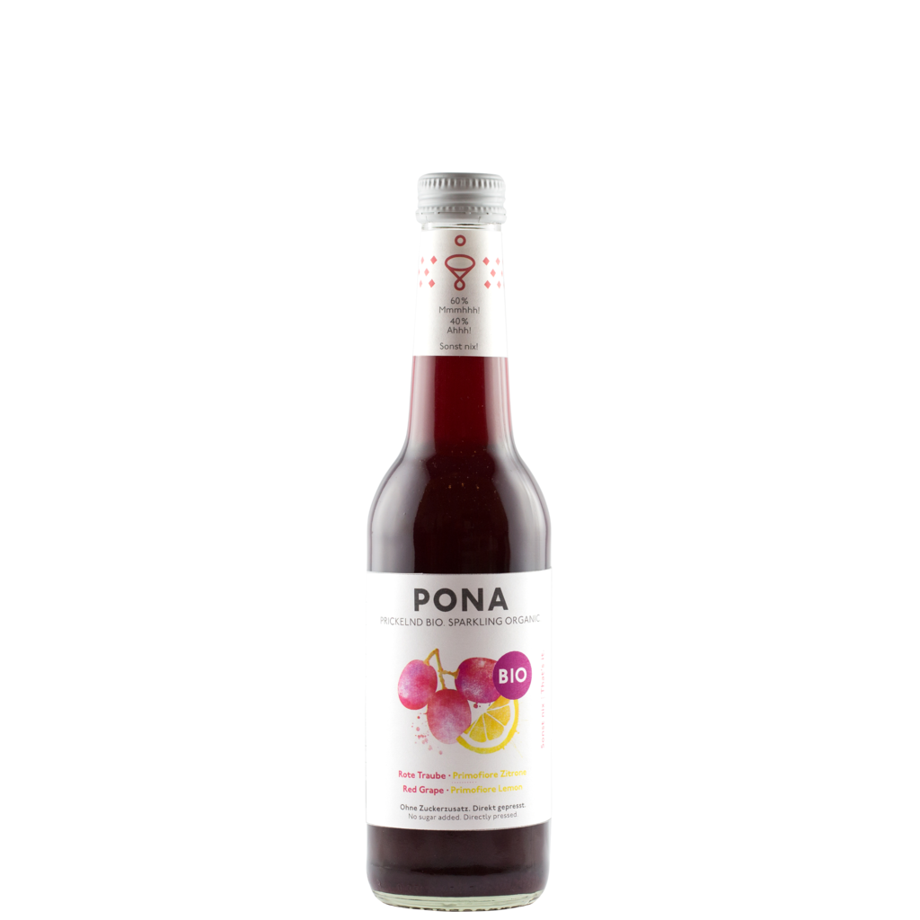 12 0.33l Fl Pona Bio Rote Traube Zitrone 