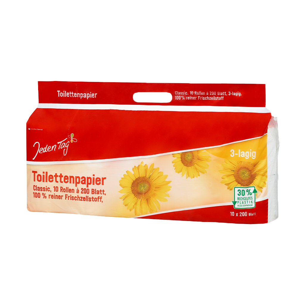 7 10St Pg Jeden Tag Toilettenpapier 3 lagig 