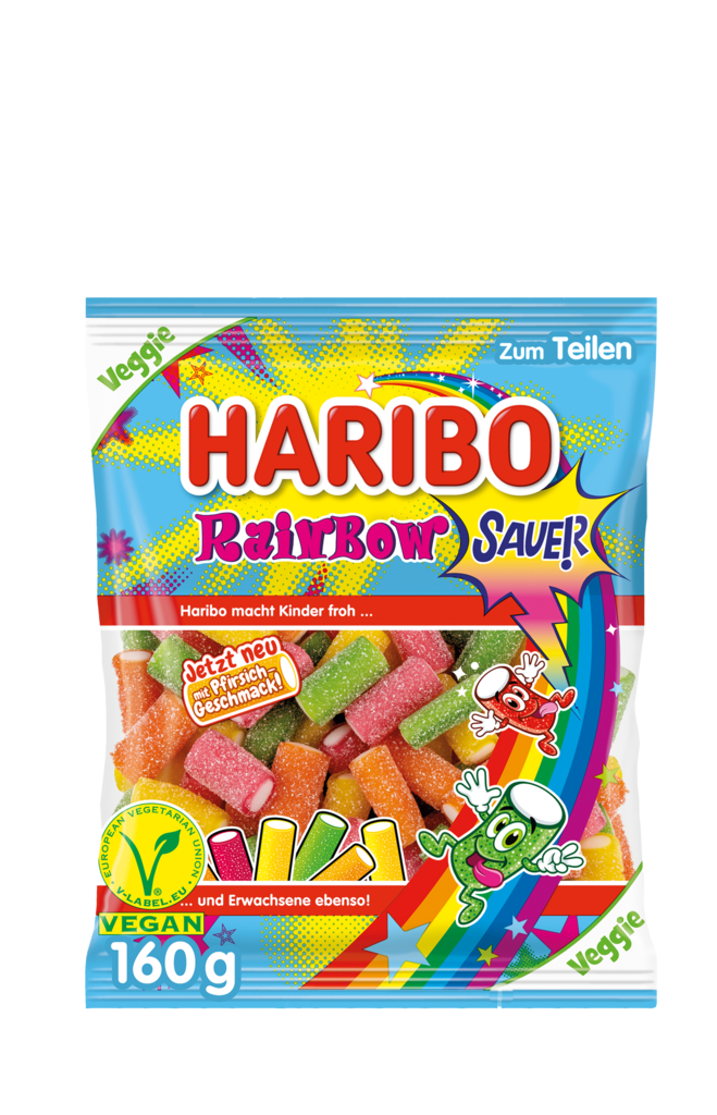 22 160g Bt Haribo Rainbow Sauer 