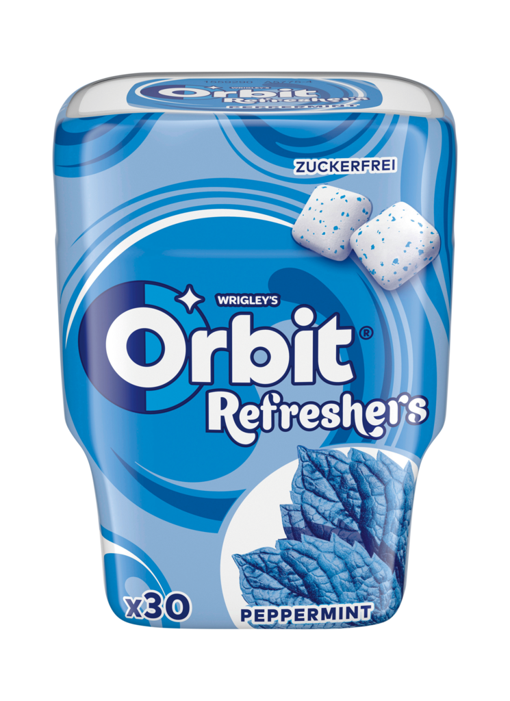 6 30St Pg Orbit Refreshers Kaugummi Peppermint Bottles 