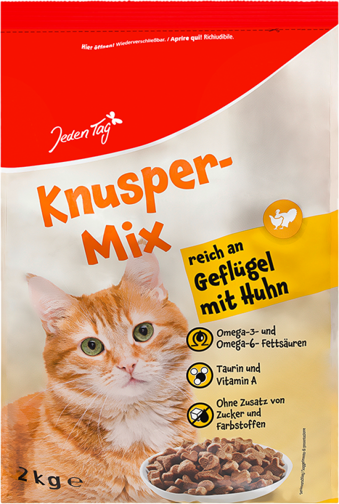 4 2.00kg Pg Jeden Tag Katzen Knuspermix reich an Geflügel 