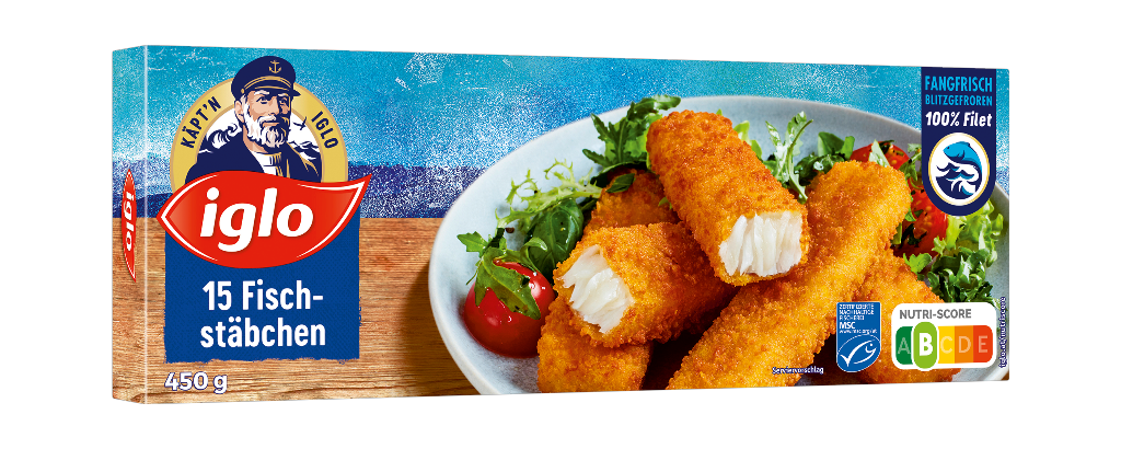 12 450gr Pg TKK Iglo Fischstäbchen paniert 