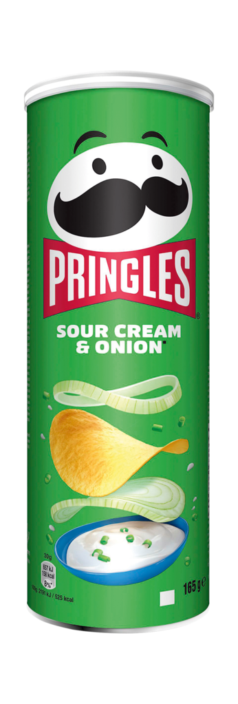 19 165grDs Pringles Sour Cream + Onion 