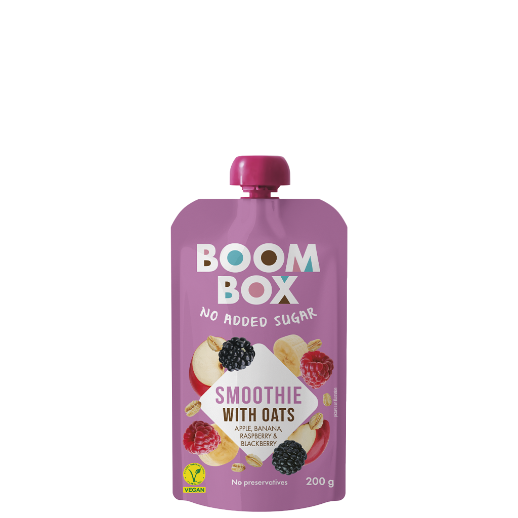 6 200g Pg Boom Box Smoothie Banana Raspberry Blackberry 