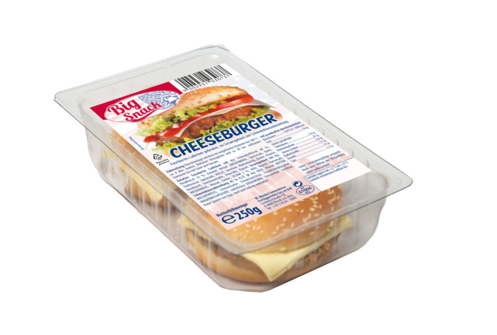 1 250g Bt BigSnack Cheeseburger gebraten 2St 