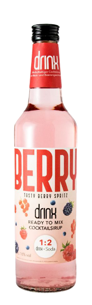 6 0.70l Fl drinx BERRY Tasty Berry Cocktailsirup 16% Vol. EW  