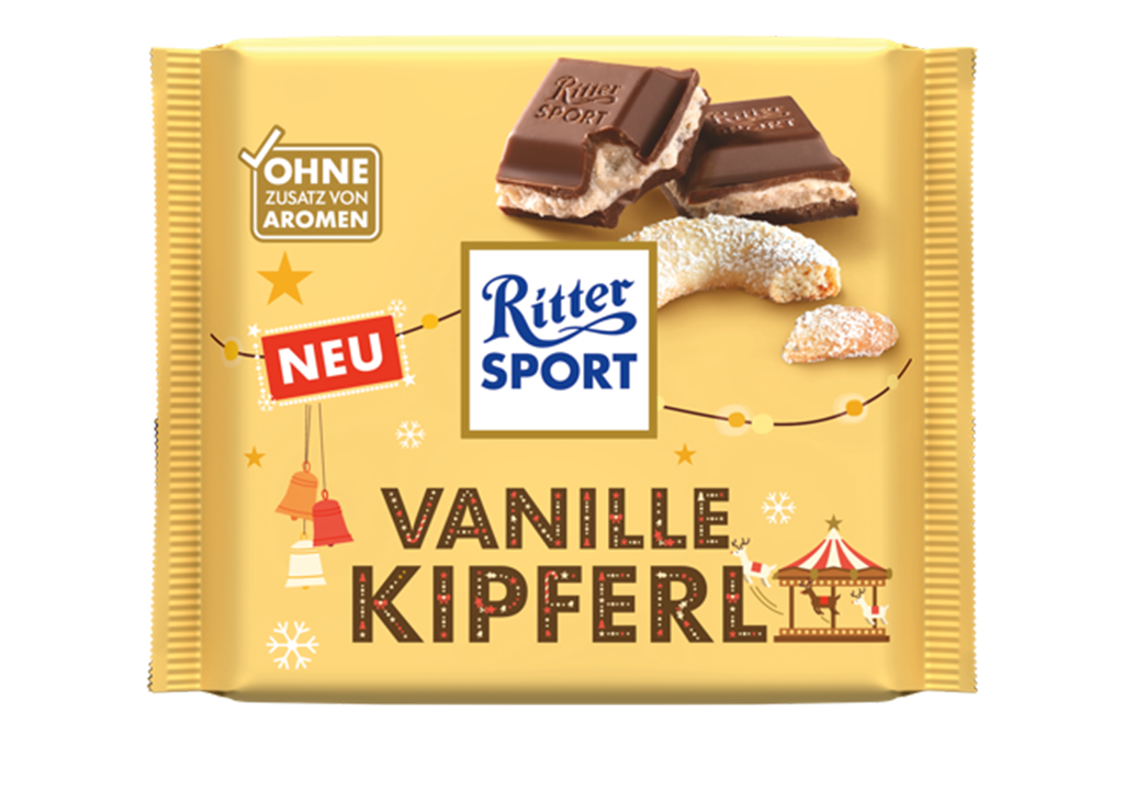 12 100g Ta Ritter Sport Vanille Kipferl Limited Edition 