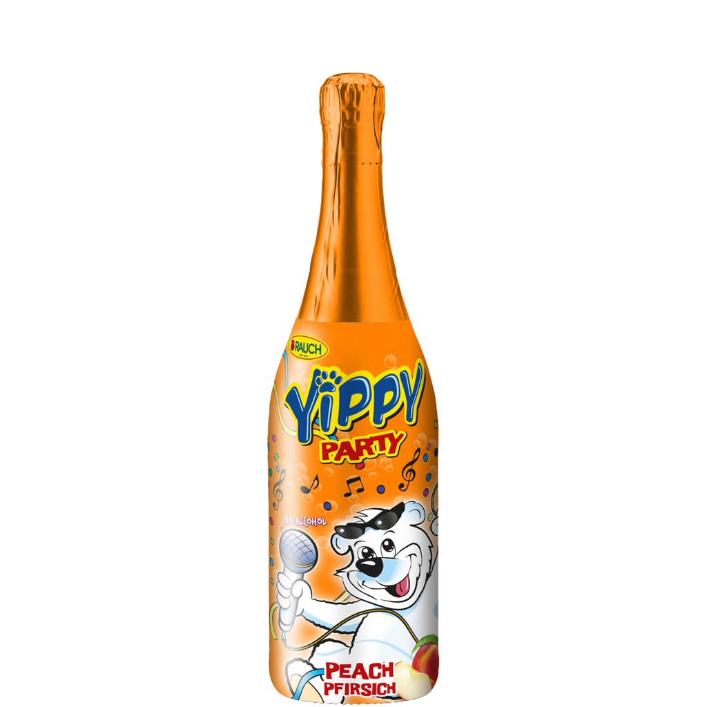 6 0.75l Fl Rauch Yippy Party Peach Kindersekt (alkoholfrei) 