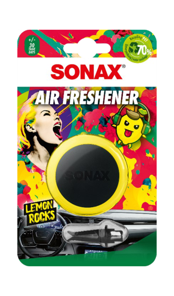 6 115g Pg Sonax Lufterfrischer Air Freshener Lemon Rocks 