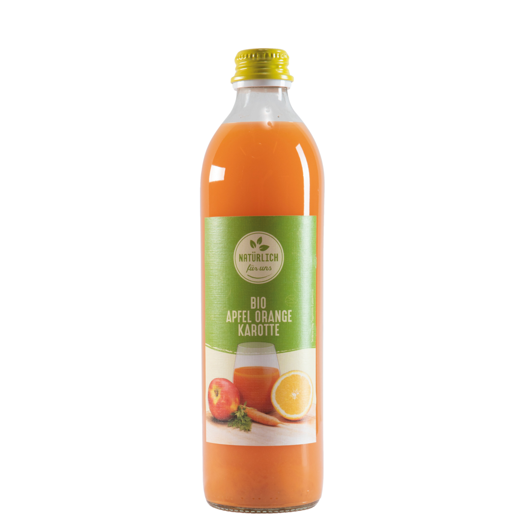 12 0.50l Fl Natürlich für uns BIO Saft Apfel Orange Karotte 