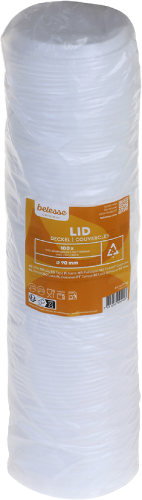 10 100St Pg Belesse Deckel weiss Ø9cm  