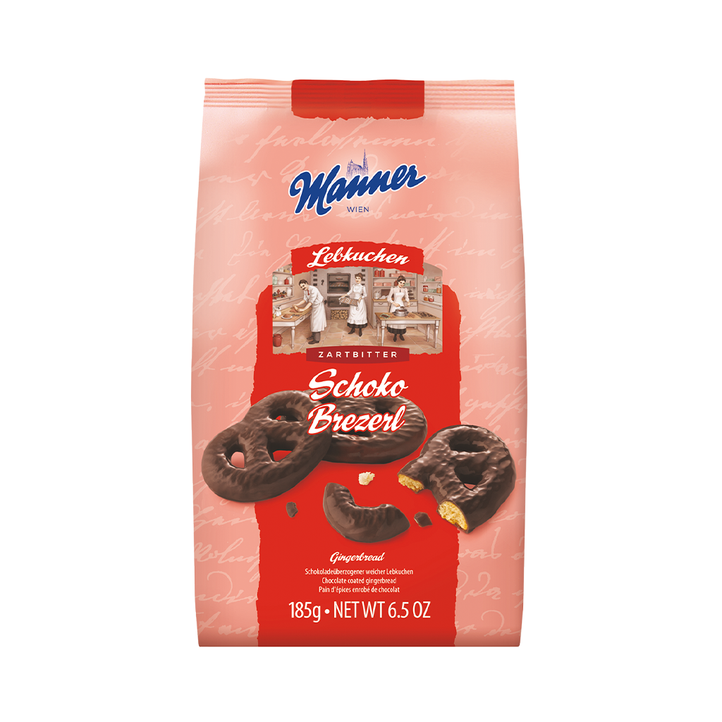 20 185gPg Manner Lebkuchen Brezerl Zartbitter 