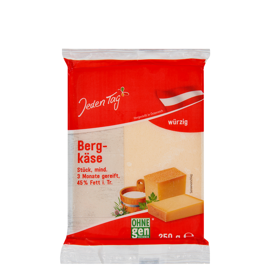12 250g Pg Jeden Tag Bergkäse 