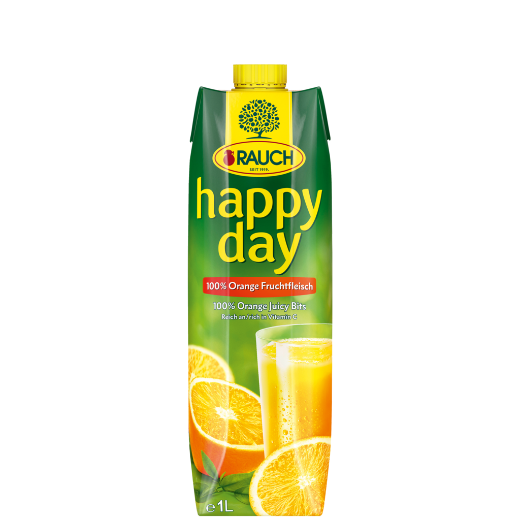 12 1.00l Pg Rauch Happy Day Orangensaft mit Fruchtfleisch 