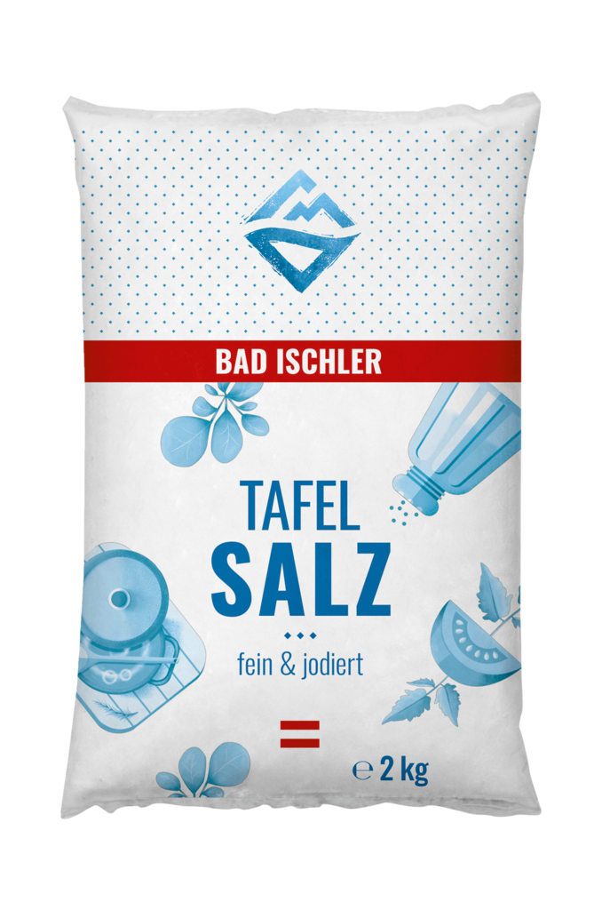 10 2kg Sa Bad Ischler Tafel-Salz fein+jodiert 
