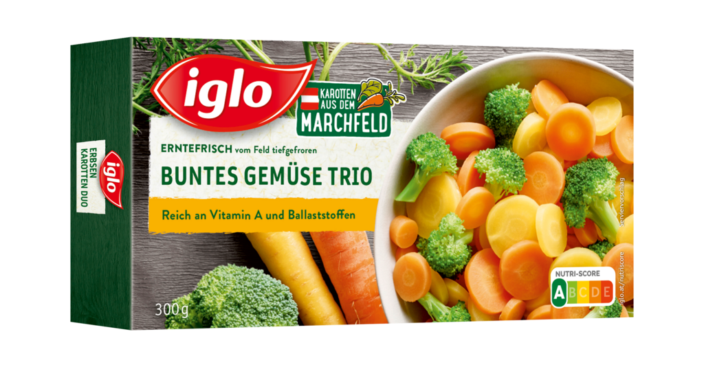 6 300g Pg TKK Iglo Buntes Gemüse Trio 