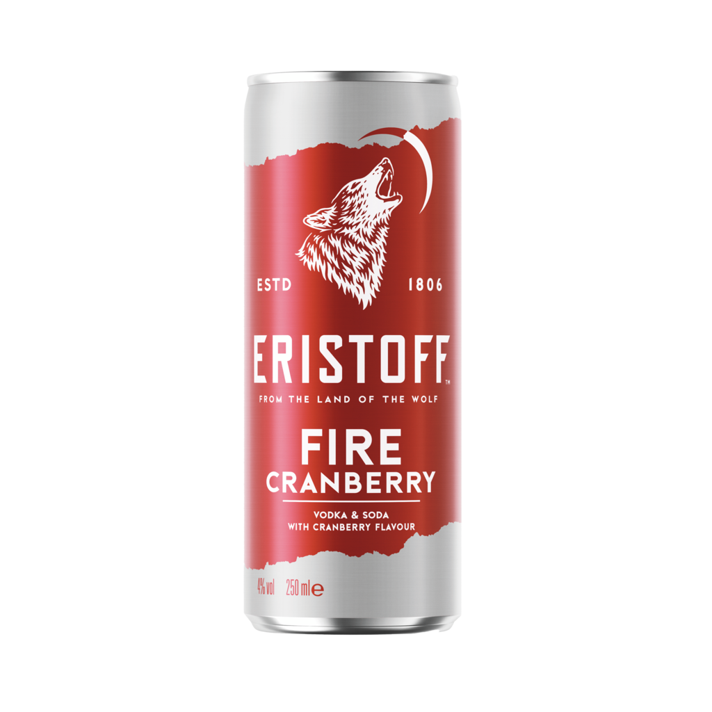 12 0.25l Ds Eristoff Fire Wodka Soda Cranberry 4% EWP 