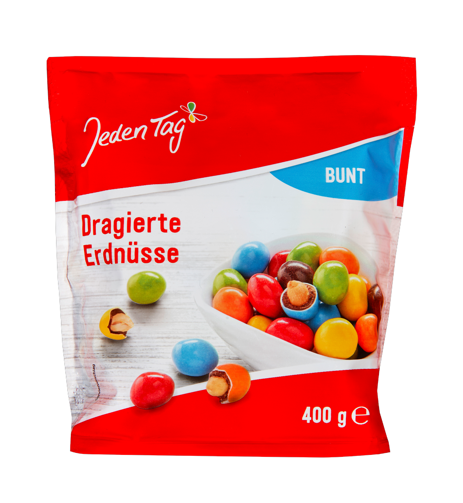 18 400grPg Jeden Tag Bunte dragierte Erdnüsse 